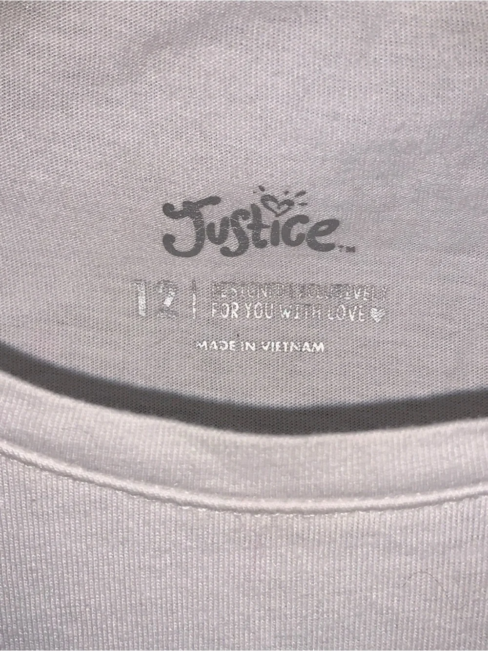 Justice White Girls' Rainbow 'Positivity' Graphic Tee Shirt Short Sleeve